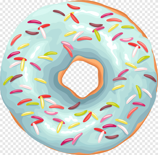 Пончик на белом фоне