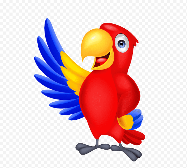 Попугай мультяшный