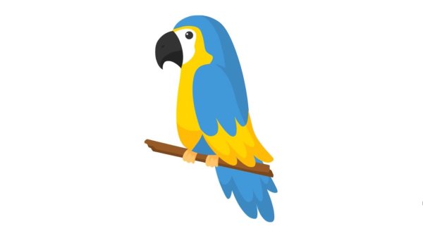 Попугай мультяшный