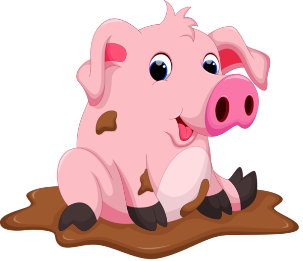 Свинья мультяшная