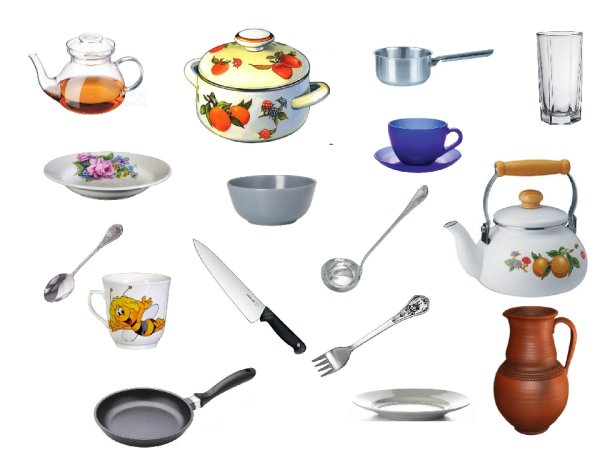 Кухонная посуда занятие для детей