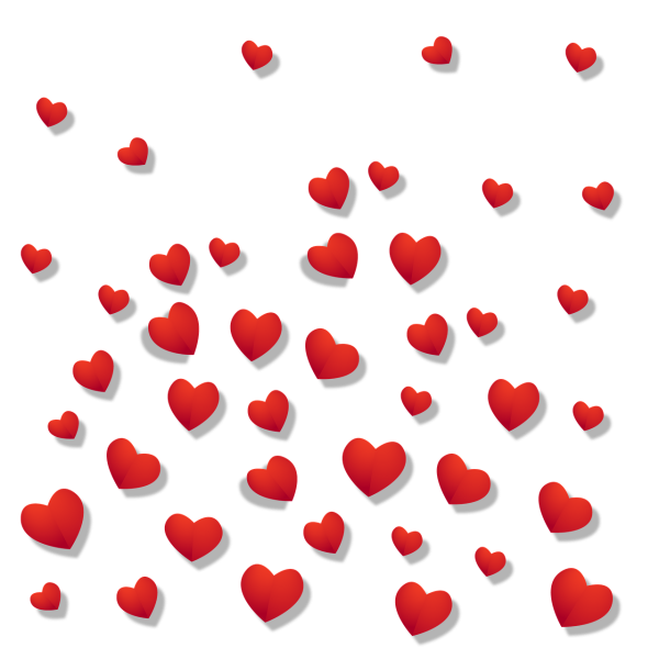Много сердечек
