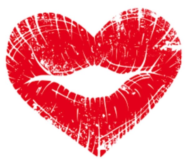 Сердце из поцелуев