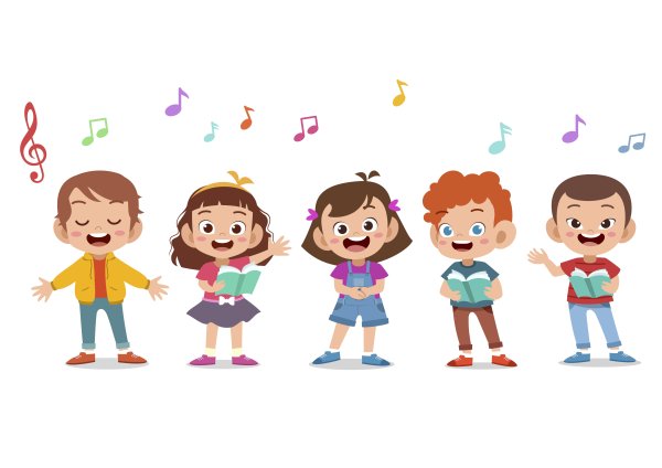 Дети поют вектор