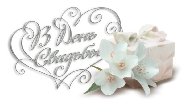 С днем свадьбы на прозрачном фоне