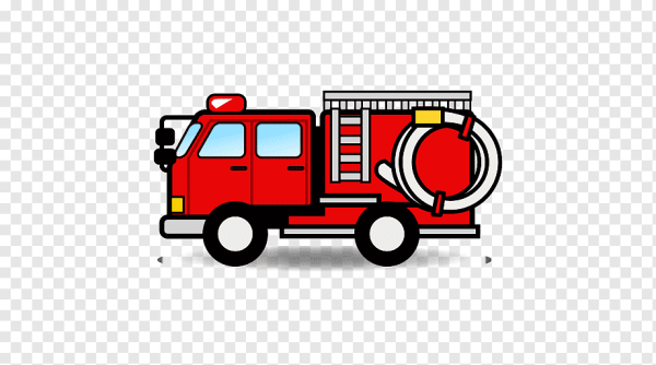 Пожарная машина без фона