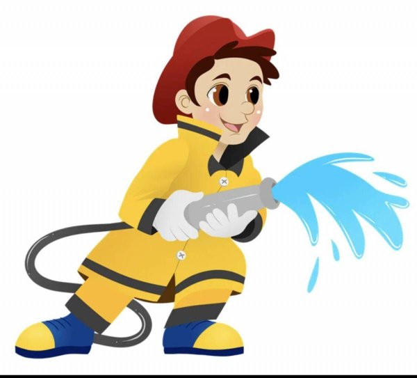 Пожарный для детей без фона