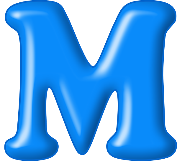 Красивые буквы синего цвета