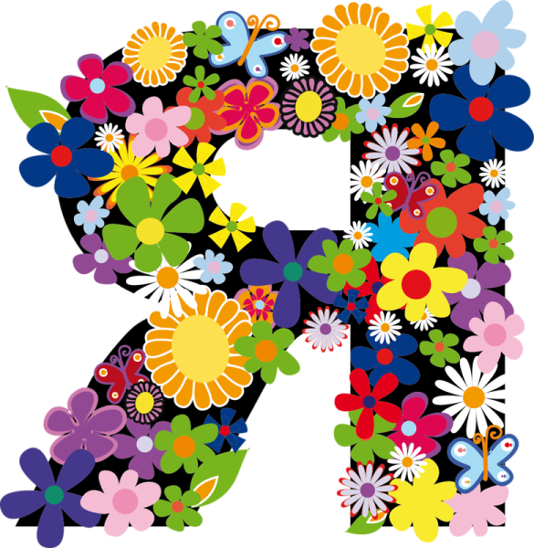Цветочные буквы