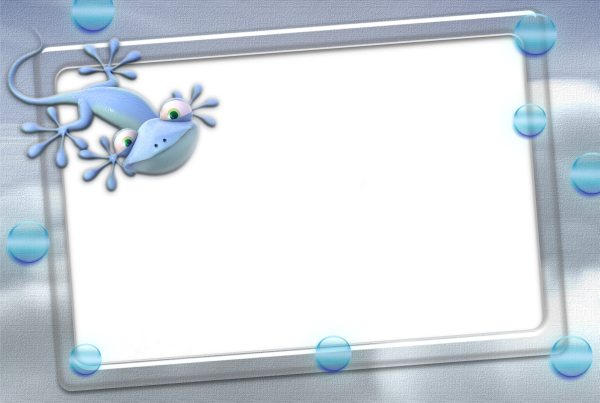 Рамка голубая детская