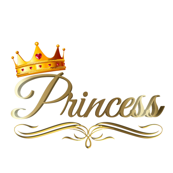 Надпись Princess с короной