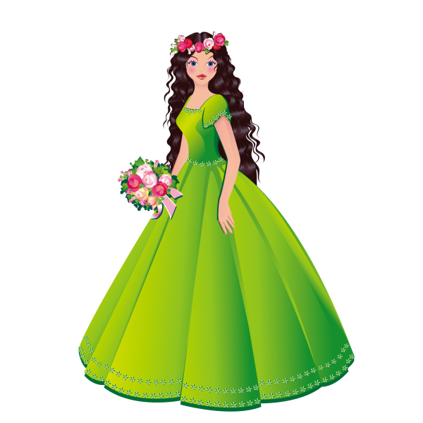 Мультяшные девочки в платьях