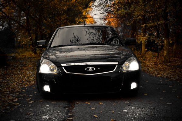 Лада Приора черная 4к