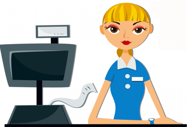 Кассир мультяшка
