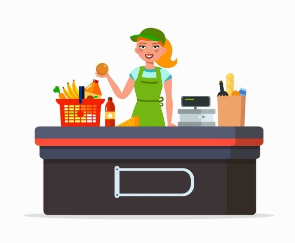 Продавец вектор