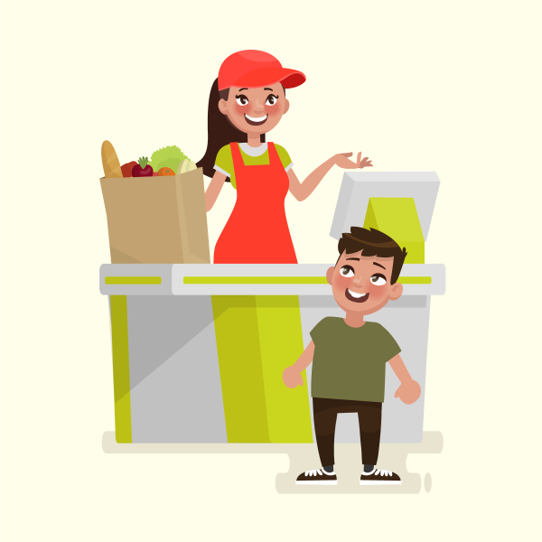 Нарисовать продавца