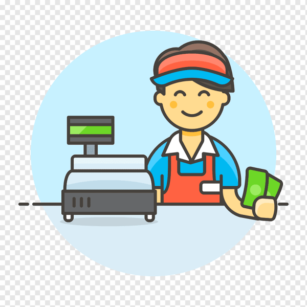 Кассир иллюстрация