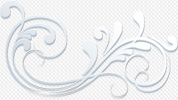 Белые завитушки