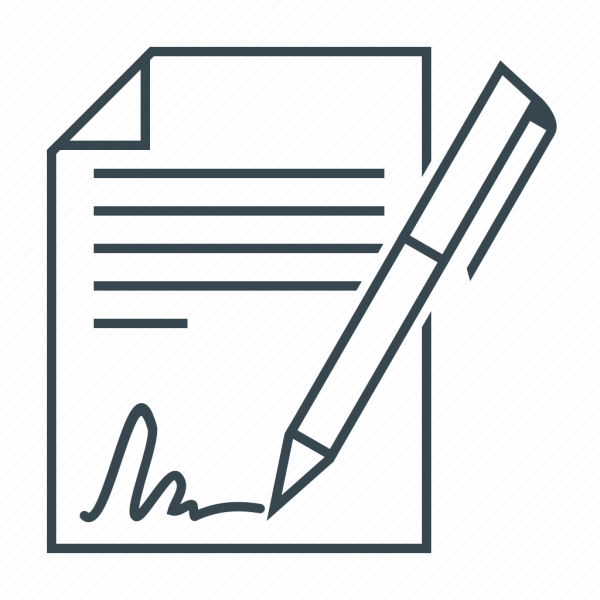 Иконка подпись документа