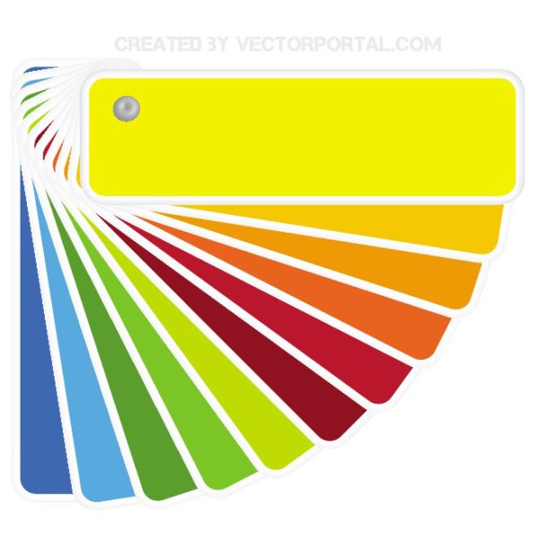 Палитра цветов веер