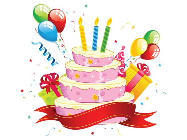 Торт со свечками без фона