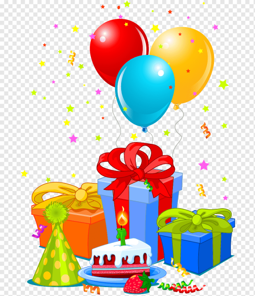 Праздничный торт и шары