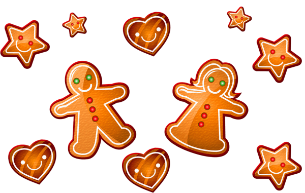 Пряничные человечки фон