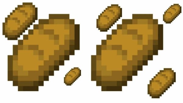 Хлеб из МАЙНКРАФТА на белом фоне