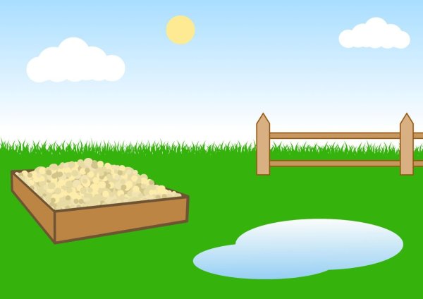 Изображение птичьего двора для детей