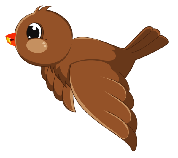 Птичка для детей на прозрачном фоне