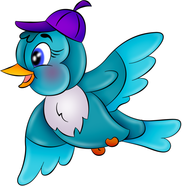 Птичка мультяшка