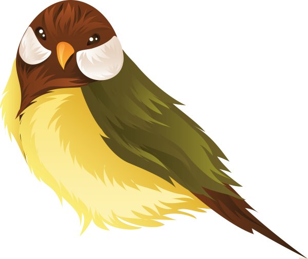 Птичка мультяшный