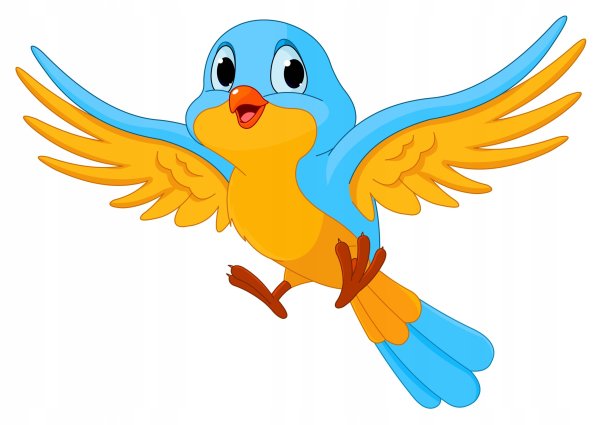 Цветные птички мультяшные