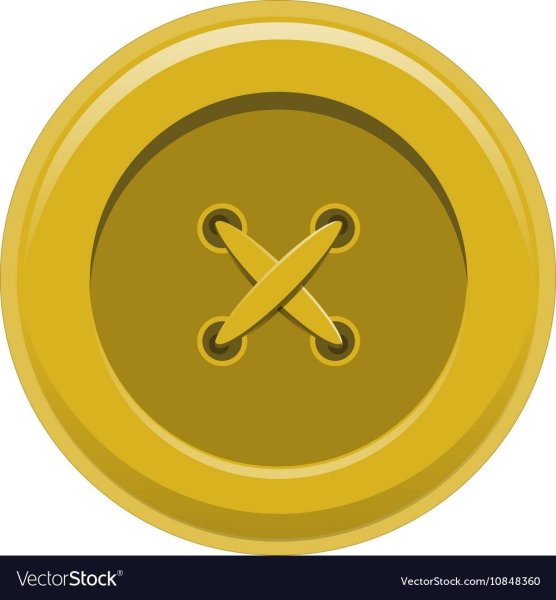 Белая пуговица на прозрачном фоне