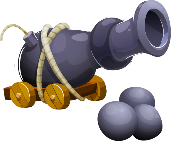 Пушка на прозрачном фоне