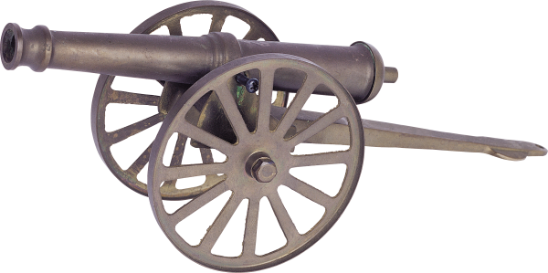 Пушка на белом фоне