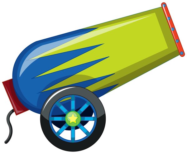 Пушка мультяшка