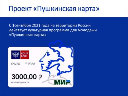 Проект Пушкинская карта
