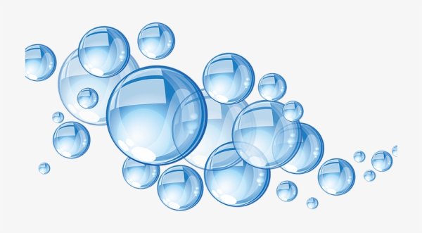 Пузырьки на белом фоне