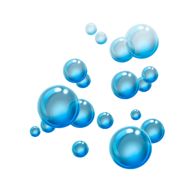 Пузырьки на прозрачном фоне для фотошопа