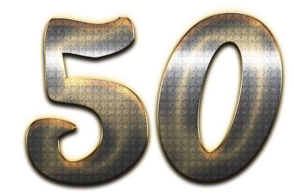 Цифра 50 для печати