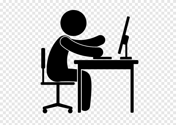 Человечки сидят за столом