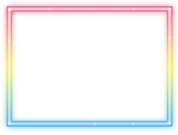 Неоновая рамка прямоугольная