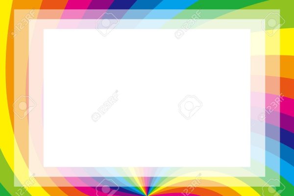 Радужная рамка квадратная