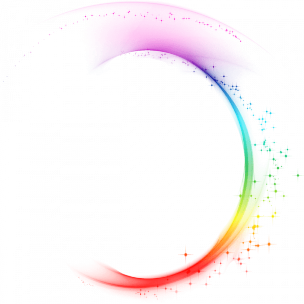 Рамка Радуга на прозрачном фоне