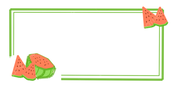 Арбузная рамка на прозрачном фоне
