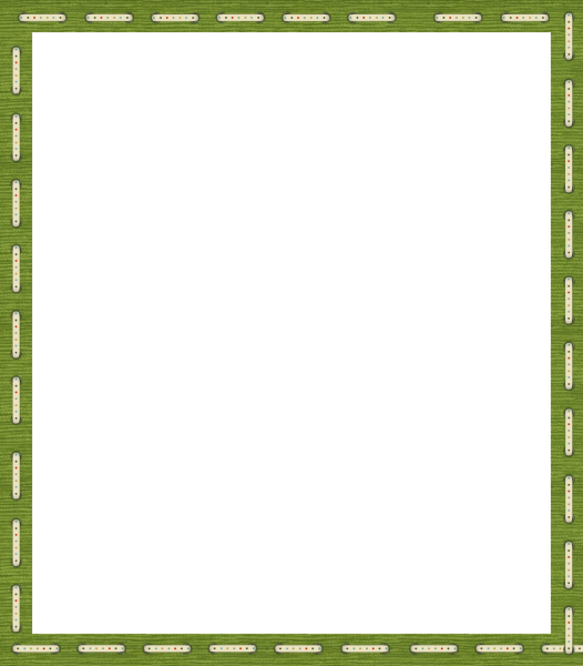 Рамка салатовая на прозрачном фоне