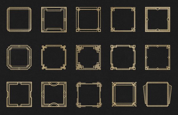 Рамка ар деко вектор