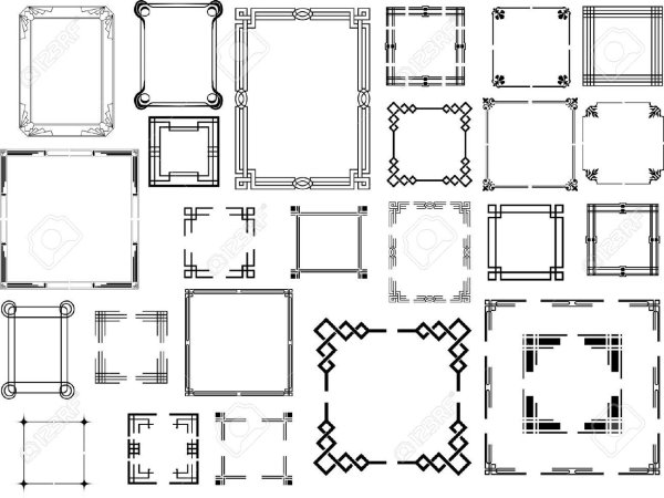 Чертеж декоративной рамочки