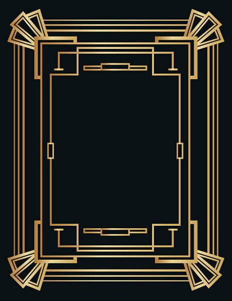 Рамка арт деко вектор